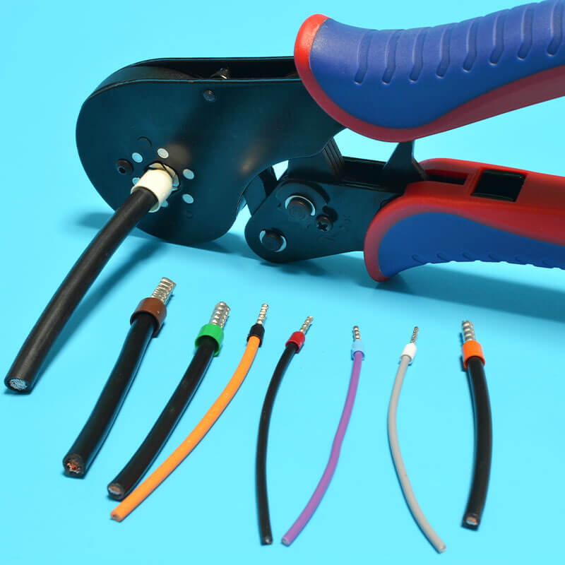 99outils.com, pince à sertir les embouts de câblage pour du fil souple h07vk, ul, ho5vk. Embouts de câblage de sections  0.08 mm² à 16 mm².