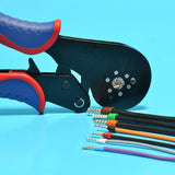 Un outil indispensable dans votre boîte à outils à coter de vos outils comme : pince de précision, pince universelle, cutter, ciseaux, cisaille, testeur, douille, pince à bec, pinces coupantes, couteaux, coupe-boulon, scie, électroportatif, scie à métaux. Que vous soyez mécanicien, électricien, bricoleur, la pince à sertir les embouts de câblage est un outil indispensable pour vous pour sertir les embouts sur un câble lcy, câbles en cuivre, câble électrique.  