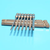 Optez pour un lot d'embouts Torx à creux pour compléter vos embouts et tournevis tels-que : tournevis à frapper, tournevis torx, embouts de tournevis, tournevis à cliquet, tournevis électrique, tournevis isolé, petit tournevis, tournevis dynamométrique, manche de tournevis. Composé de différentes tailles de 50 mm de longueur à 100 mm de long, ces embouts torx creux permet de visser et dévisser vos vis torx. Un assortiment parfait pour les pros et les bricoleurs. 