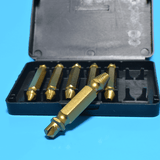 L'extracteur de vis permet d'extraire tous types de vis  de n'importe quels diamètres : empreinte hexagonale, empreinte cruciforme, vis d'assemblage, vis fendue, torx, 6 pas, à tête fraisée, visserie inox. 