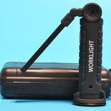 Ayez les mains-libres lors de vos travaux grâce à cette lampe rechargeable. Composée des différents modes, un rechargement facile,  la LED lumineuse, imperméable, alimentée par une pile rechargeable 18650 ion, cette lampe puissante de haute-performance vous offrira un éclairage parfait. La fonction torche ou baladeuse allumée, offre plusieurs modes d'utilisations, lumière pleine puissance, moyenne, torche électrique, lumière rouge. 